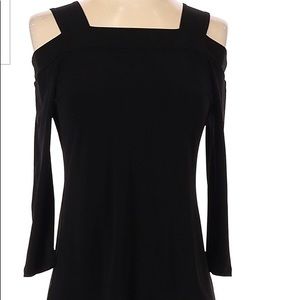 Clara Sun Woo Black Cold Shoulder Tunic and Pants
